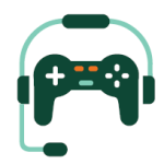 An illustration of a video game controller